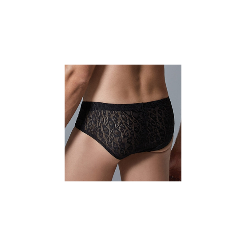 shorty dentelle leopard allure noir 1
