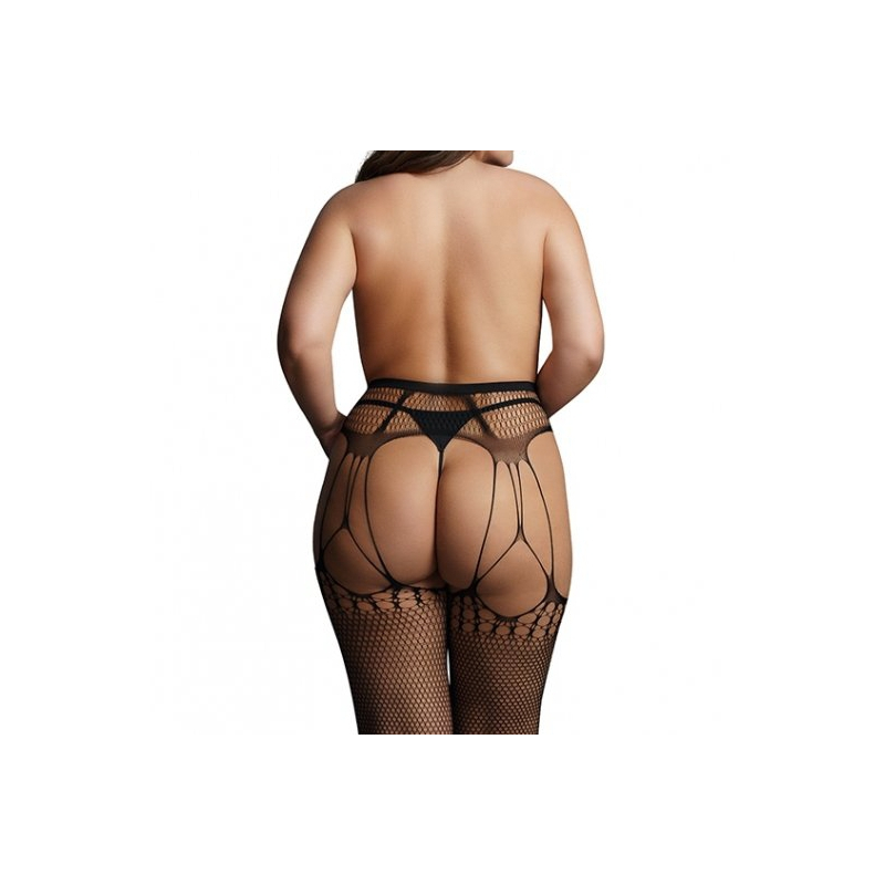 shredded suspender pantyhose black osx 1