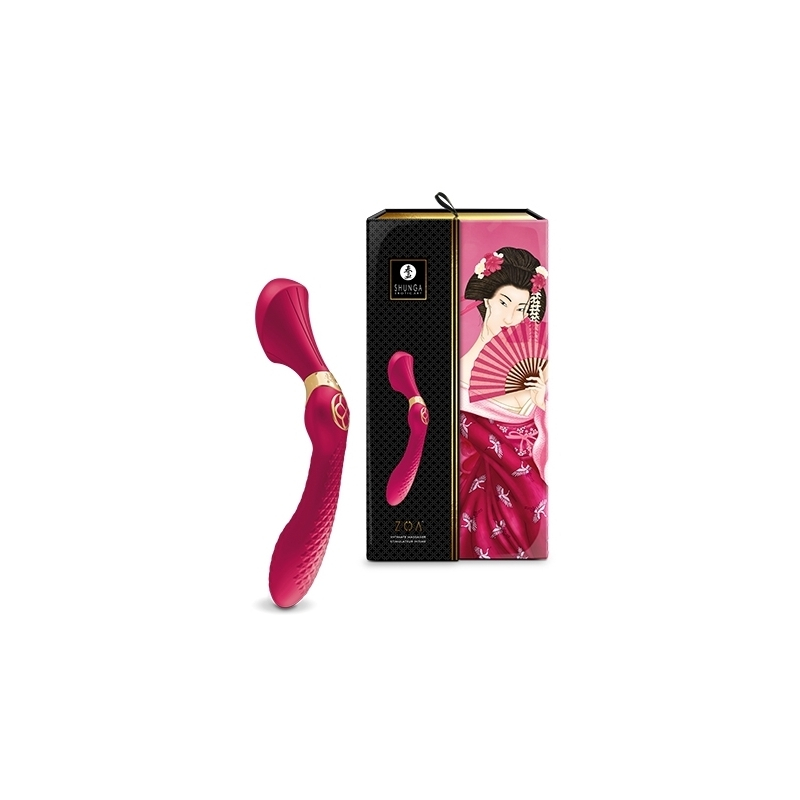 shunga zoa intimate massager raspberry 2