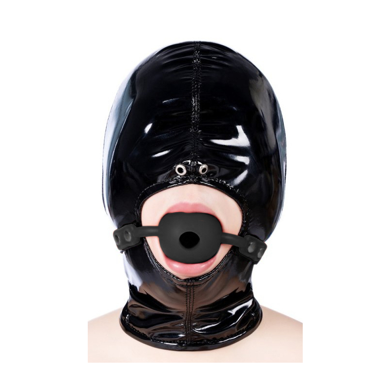 silicone hollow mouth gag black 2