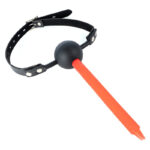 silicone hollow mouth gag black 4