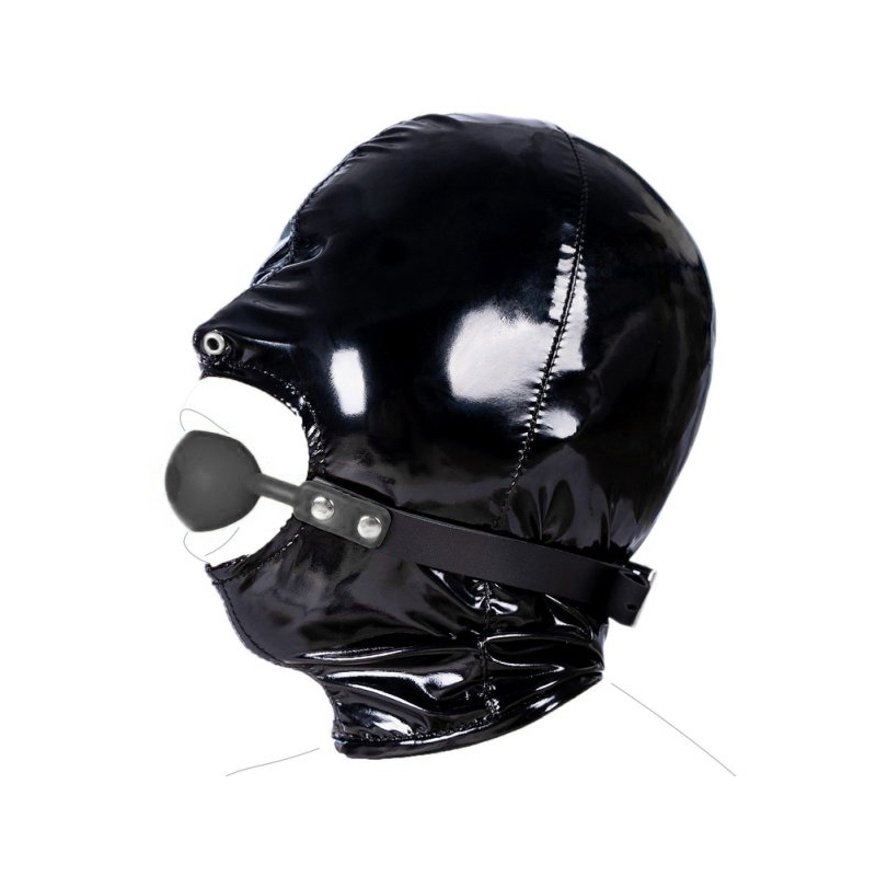 silicone hollow mouth gag black 5