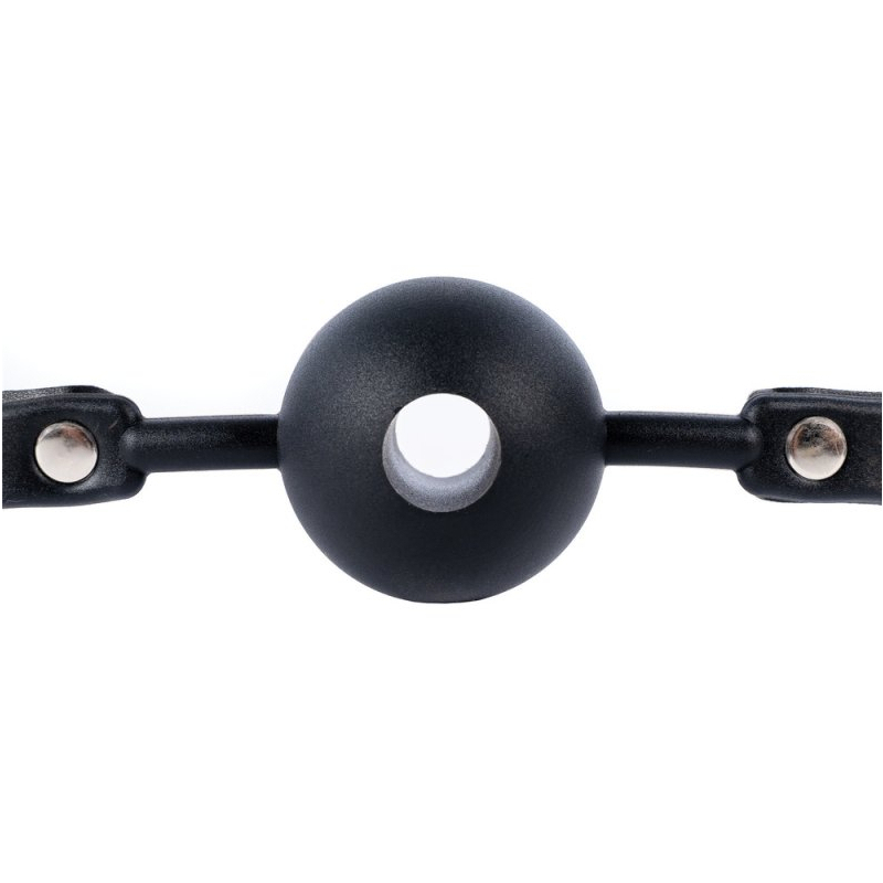 silicone hollow mouth gag black 7