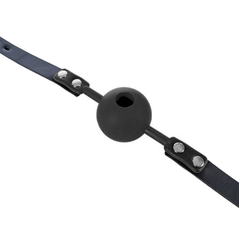 silicone hollow mouth gag black 8