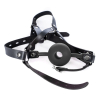 silicone hollow mouth gag with harness black 1