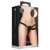 silicone ribbed strap on adjustable black 1