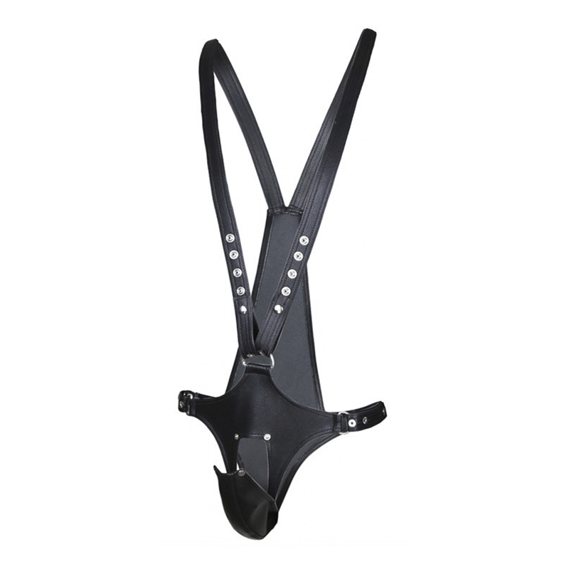 singlet open rompers simili noir 3