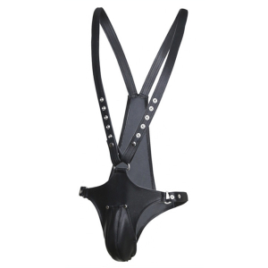 singlet open rompers simili noir