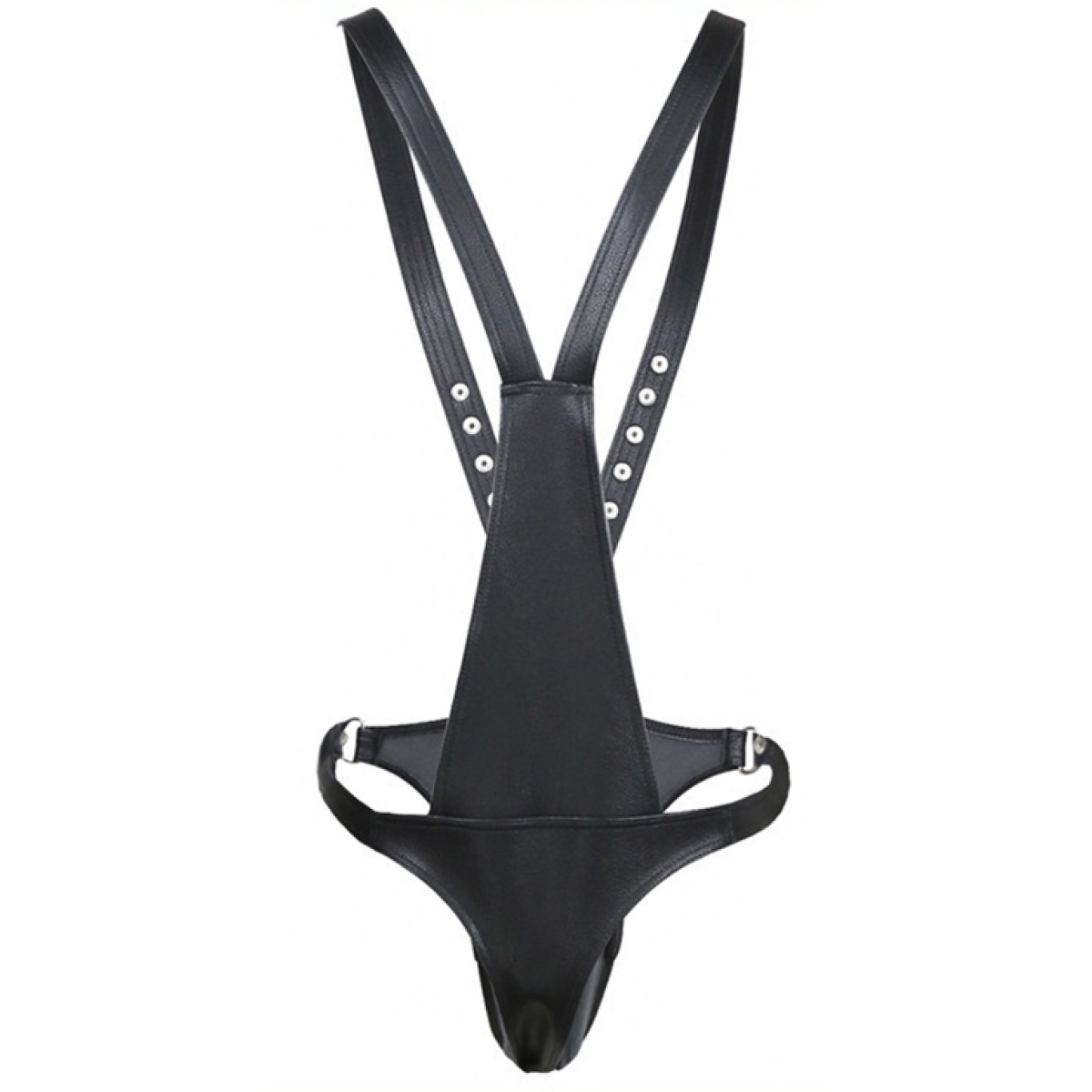 singlet open rompers simili noir 6