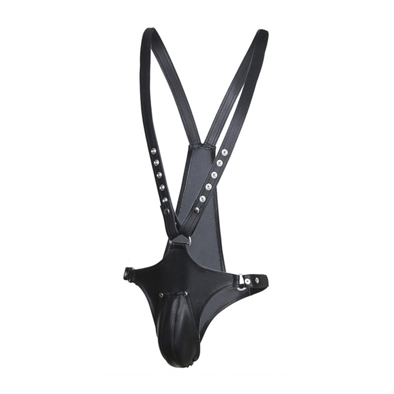 singlet open rompers simili noir