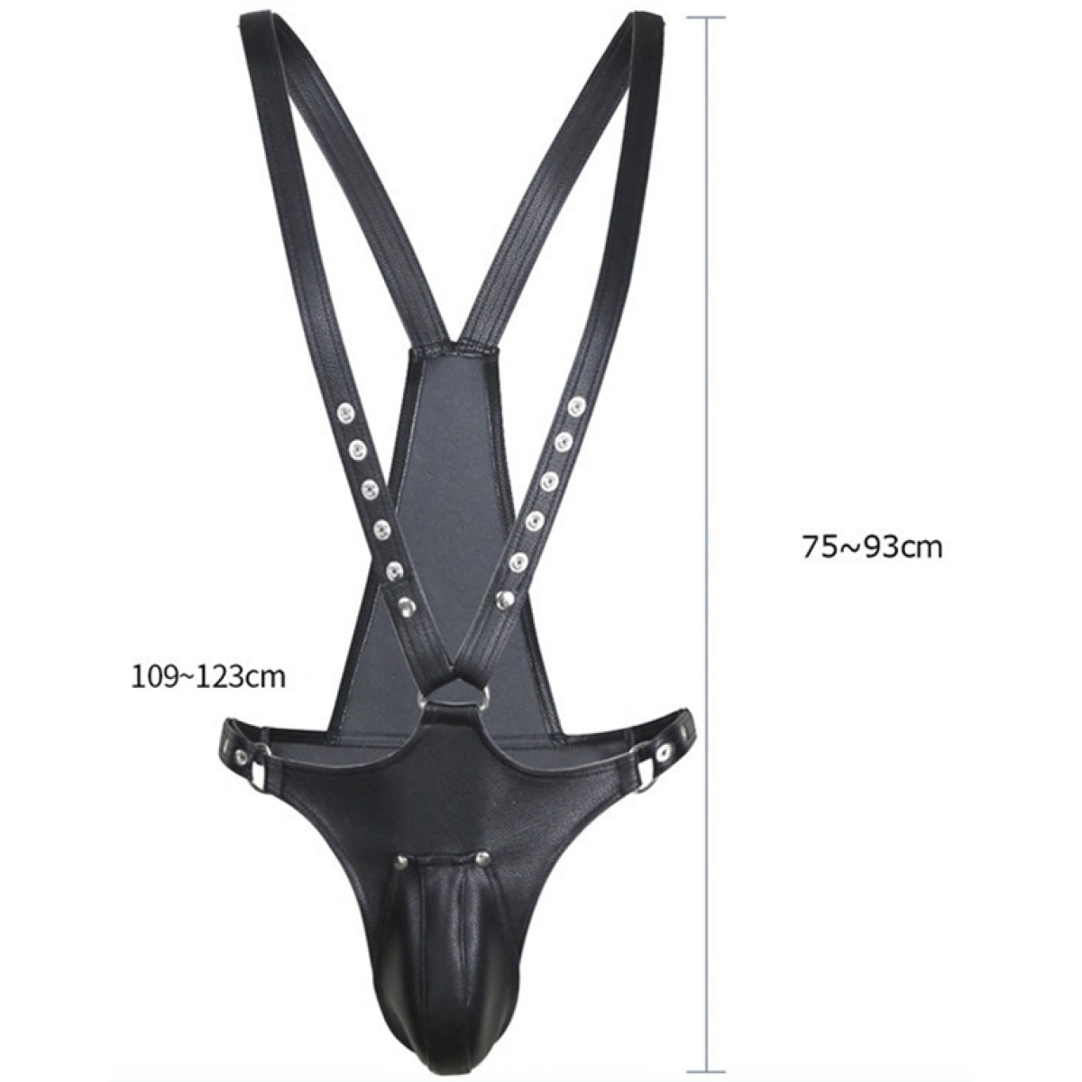 singlet open rompers simili noir 9