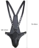 singlet open rompers simili noir 9