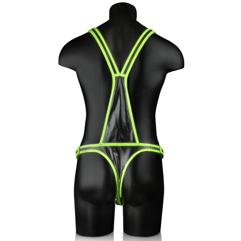 singlet phosphorescent body glow noir vert neon 1