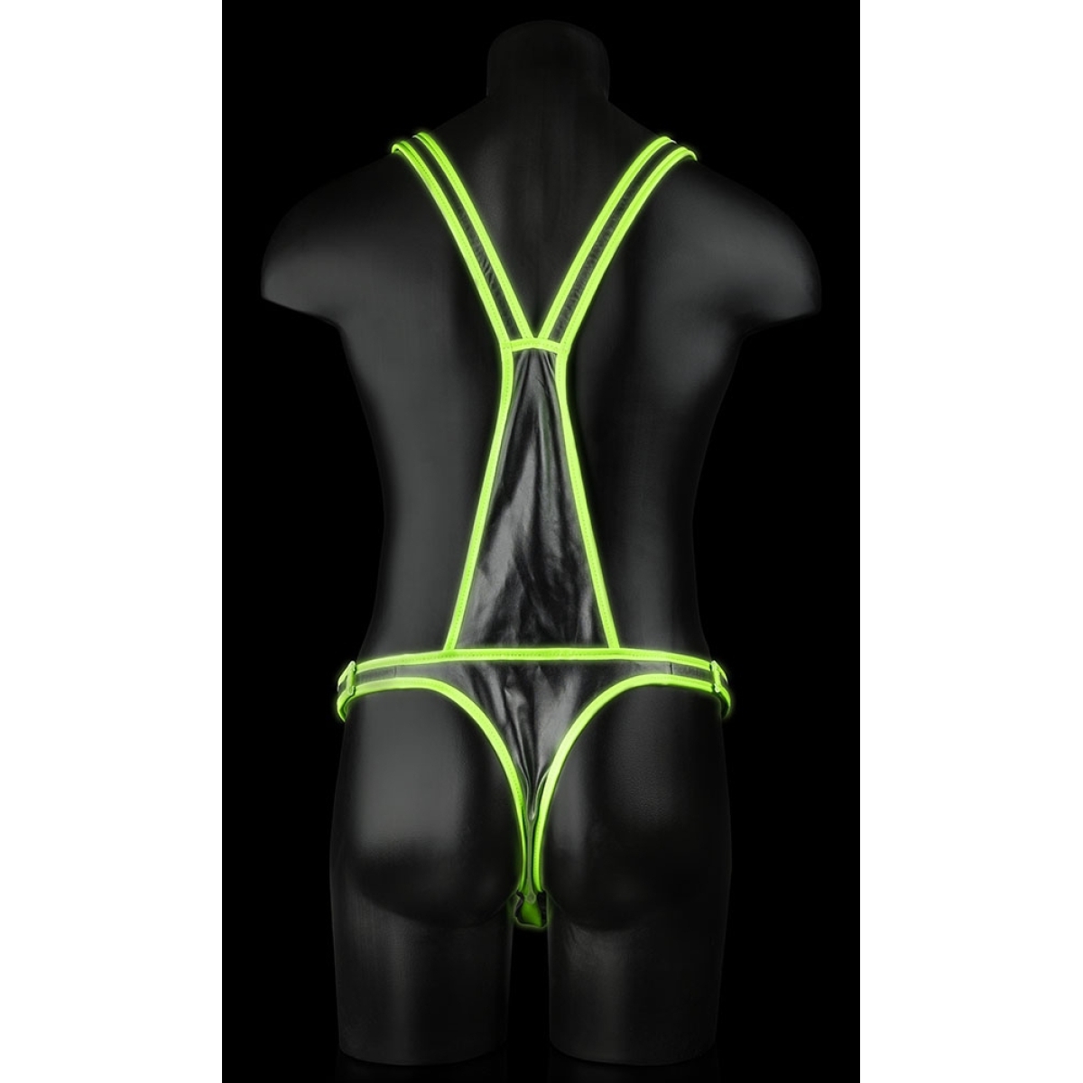 singlet phosphorescent body glow noir vert neon 4
