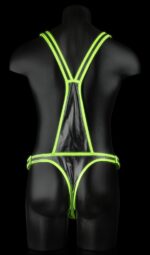 singlet phosphorescent body glow noir vert neon 4