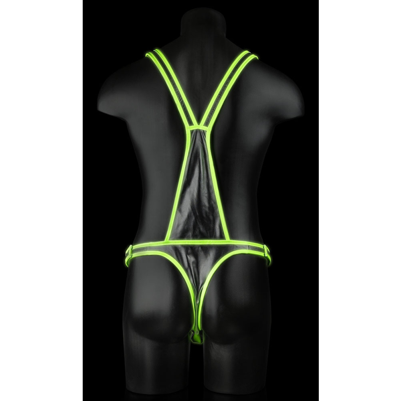 singlet phosphorescent body glow noir vert neon 4