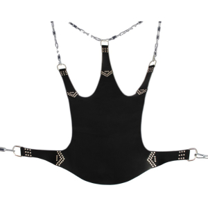 sling 5 points en cuir noir