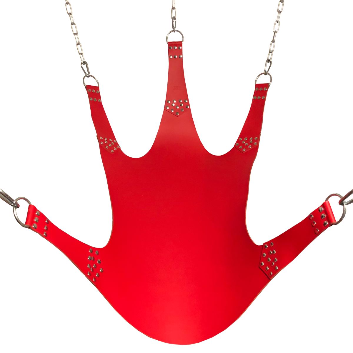 sling en cuir 5 points d attache rouge
