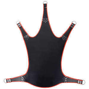 sling en cuir 5 points noir rouge scaled