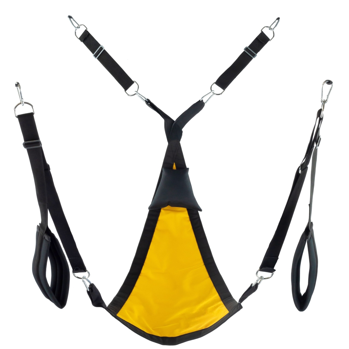 sling en tissu triangle set complet jaune 1 scaled