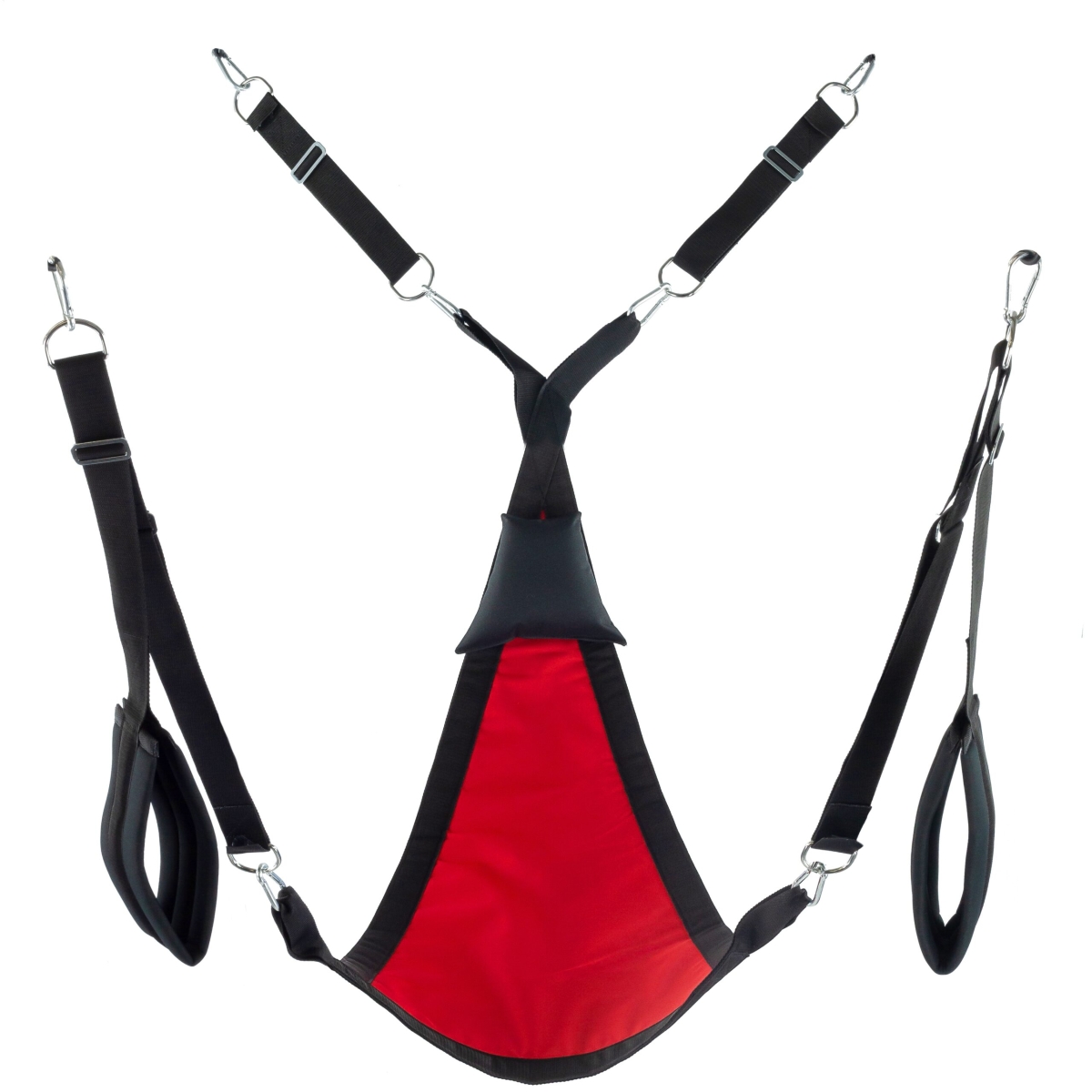 sling en tissu triangle set complet rouge 1 scaled
