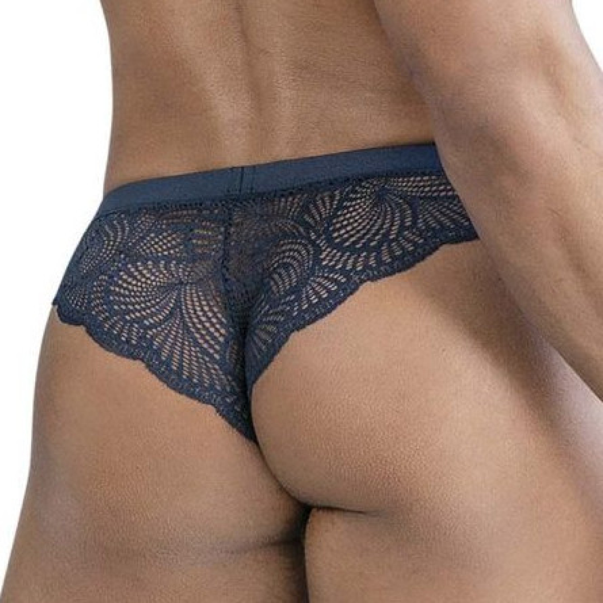 slip dentelle elynos bleu marine 1