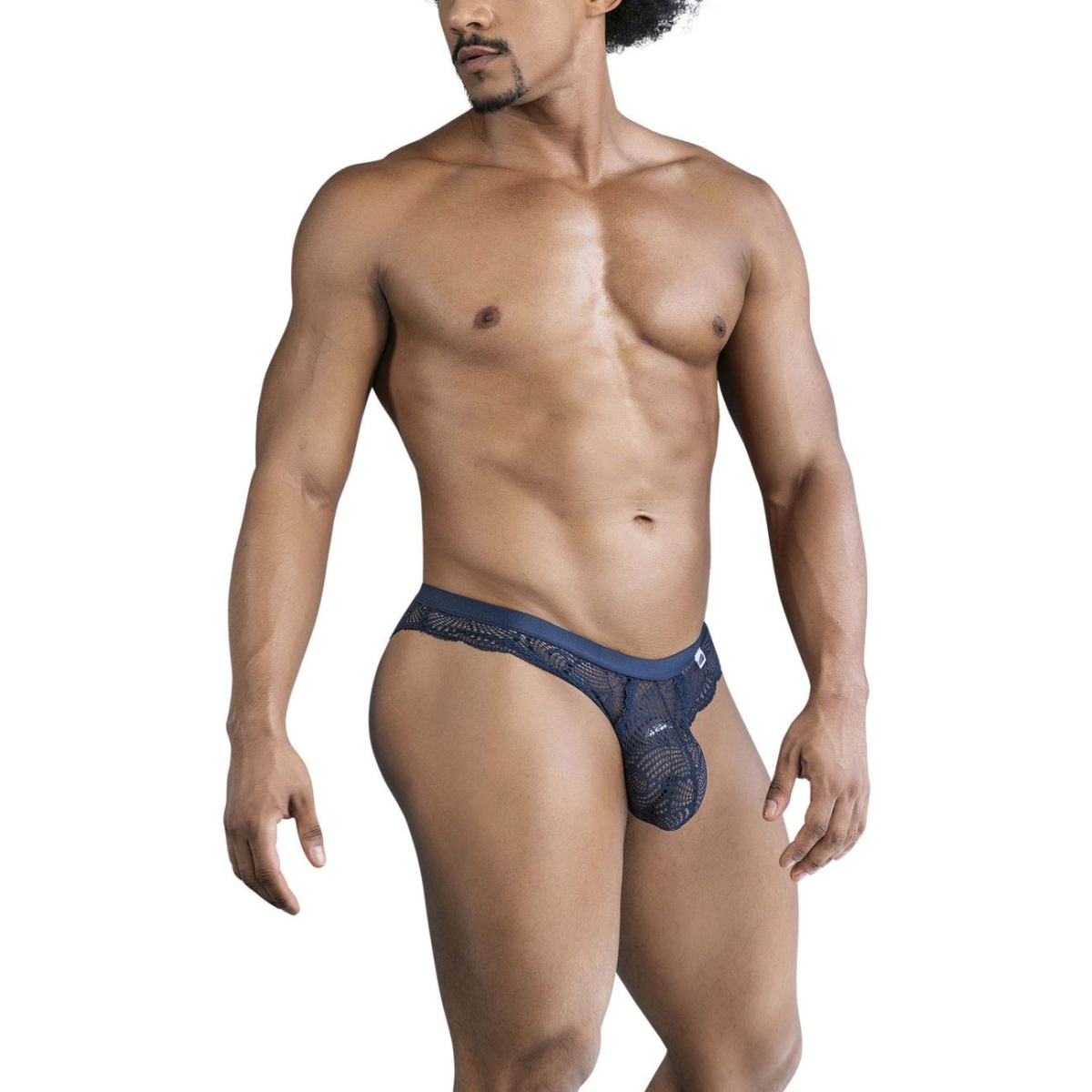 slip dentelle elynos bleu marine 2