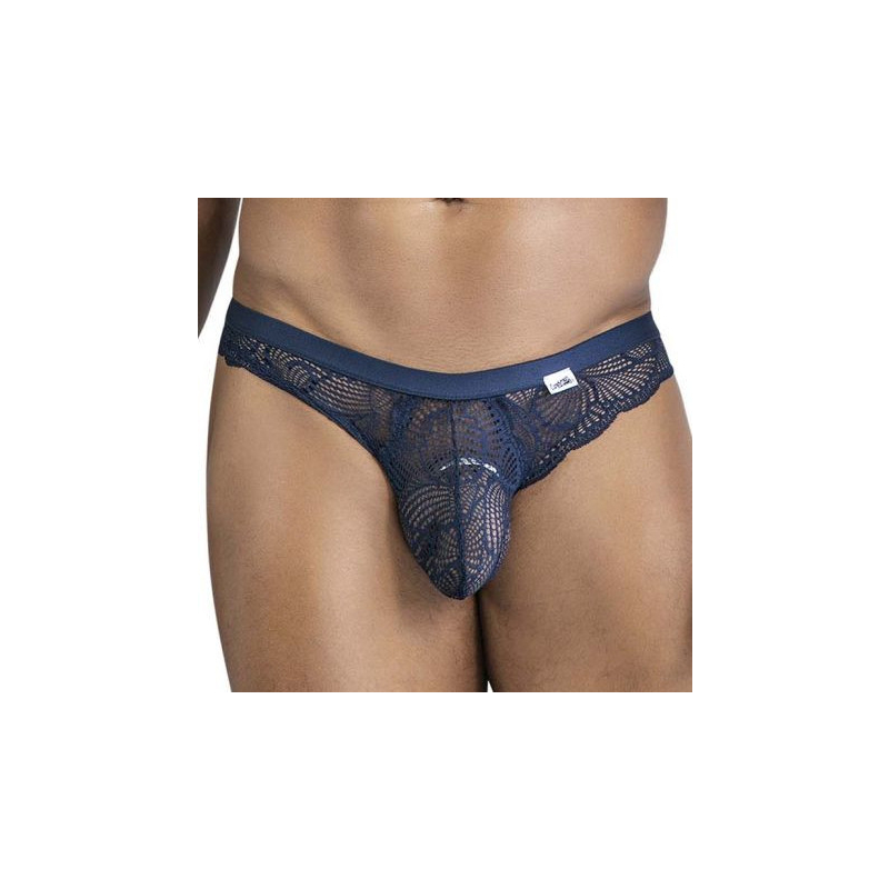 slip dentelle elynos bleu marine