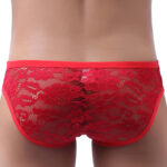 slip en dentelle floom rouge 1