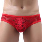 slip en dentelle floom rouge