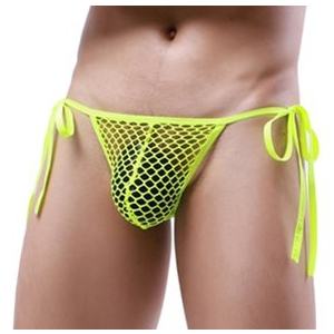 slip filet avec cordons net loop jaune fluo