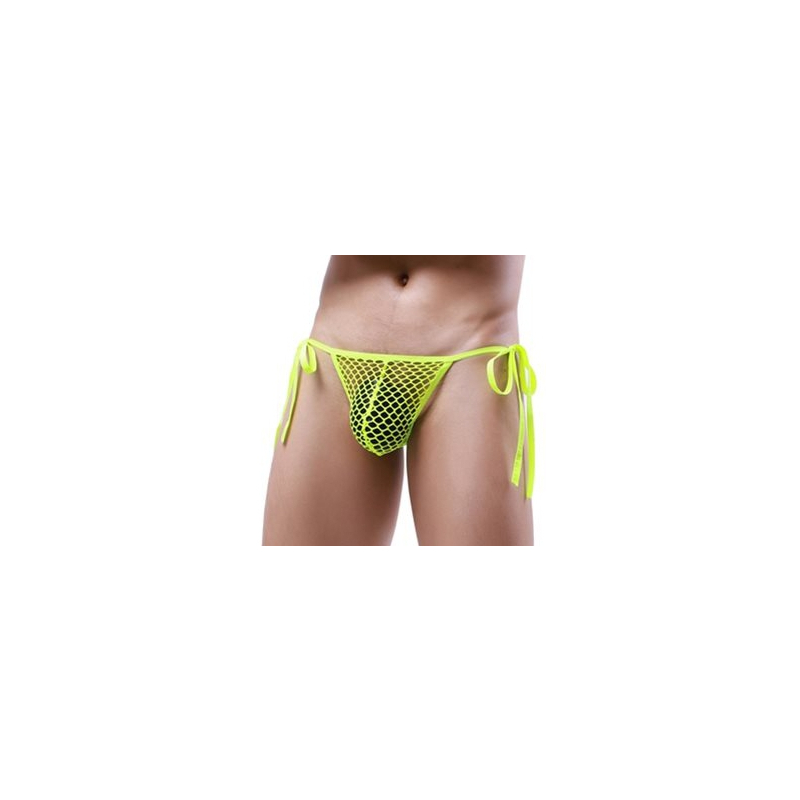 slip filet avec cordons net loop jaune fluo