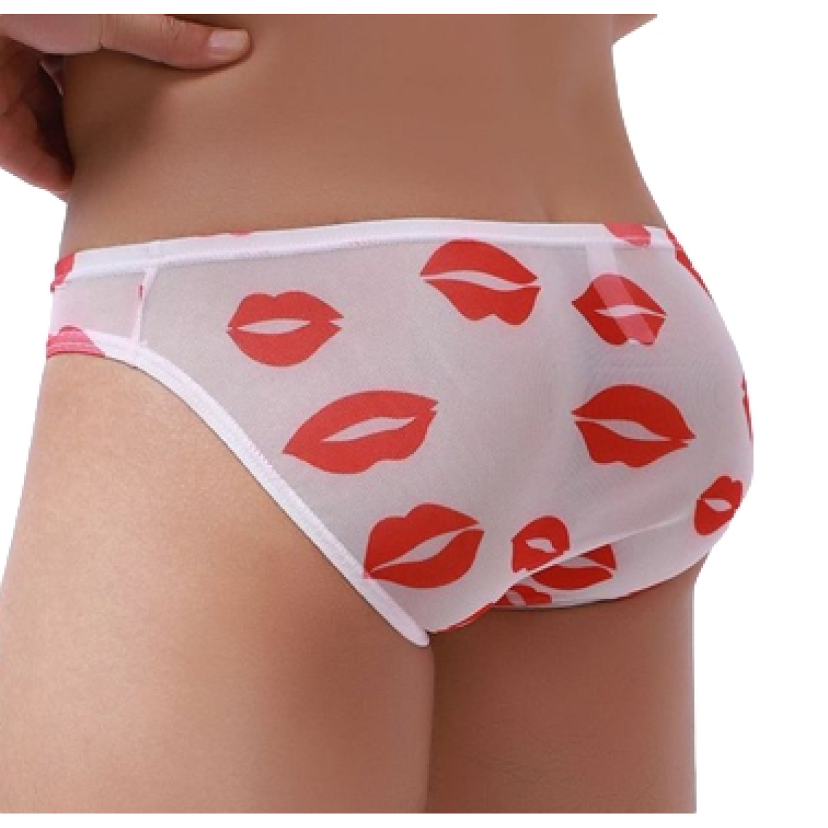 slip sexy kiss lips blanc 1
