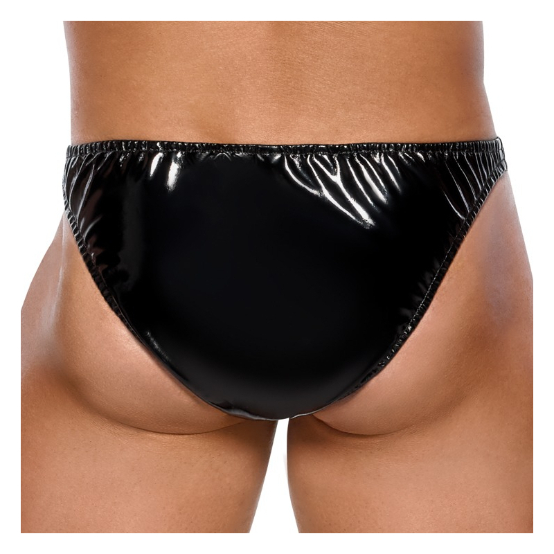 slip sexy vinyl raft noir argente 1