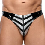 slip sexy vinyl raft noir argente