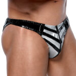slip sexy vinyl raft noir argente 2
