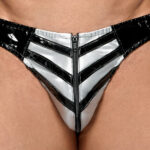 slip sexy vinyl raft noir argente 4