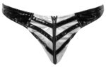 slip sexy vinyl raft noir argente 5