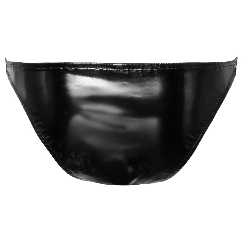 slip sexy vinyl raft noir argente 6