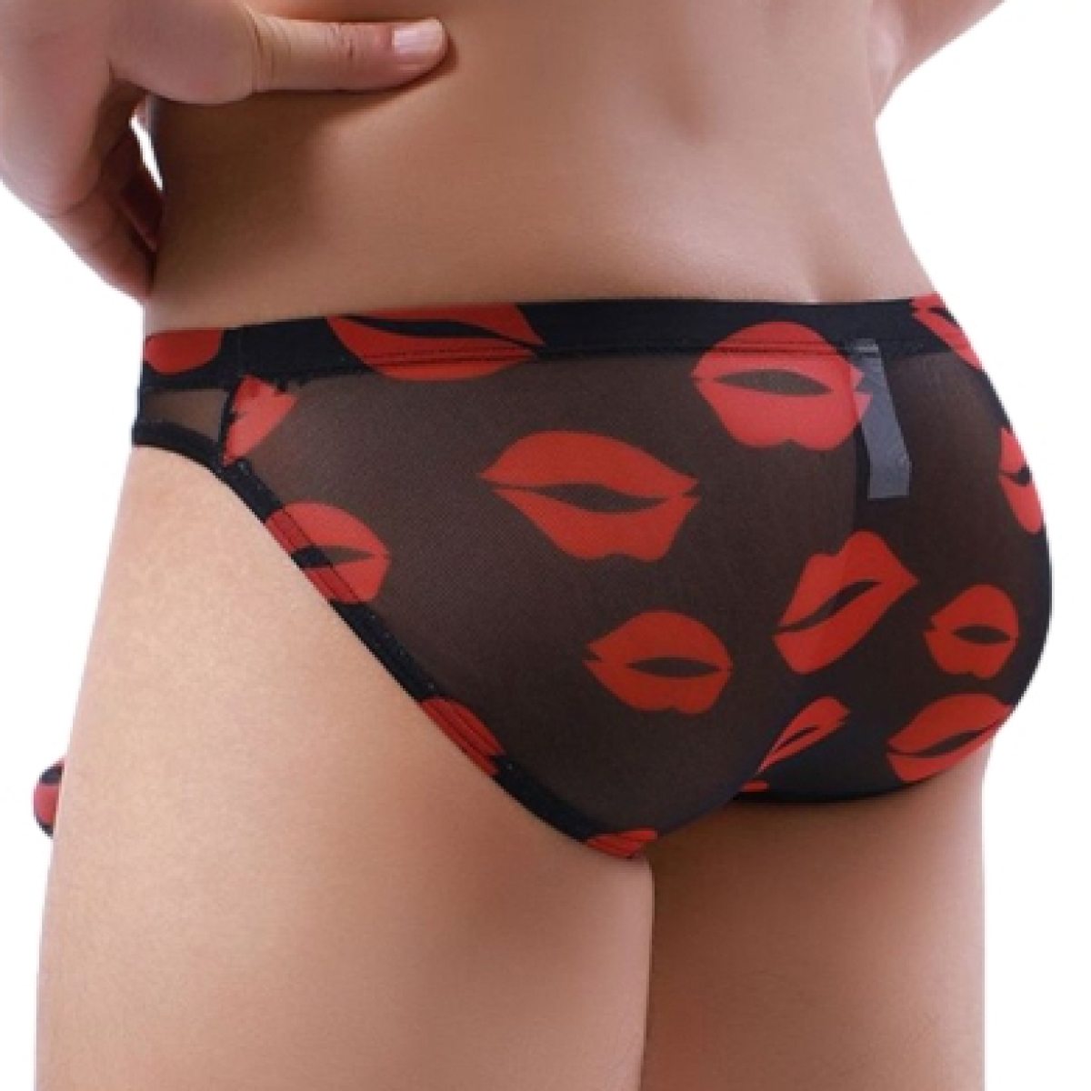 slip trompe kiss lips noir 2