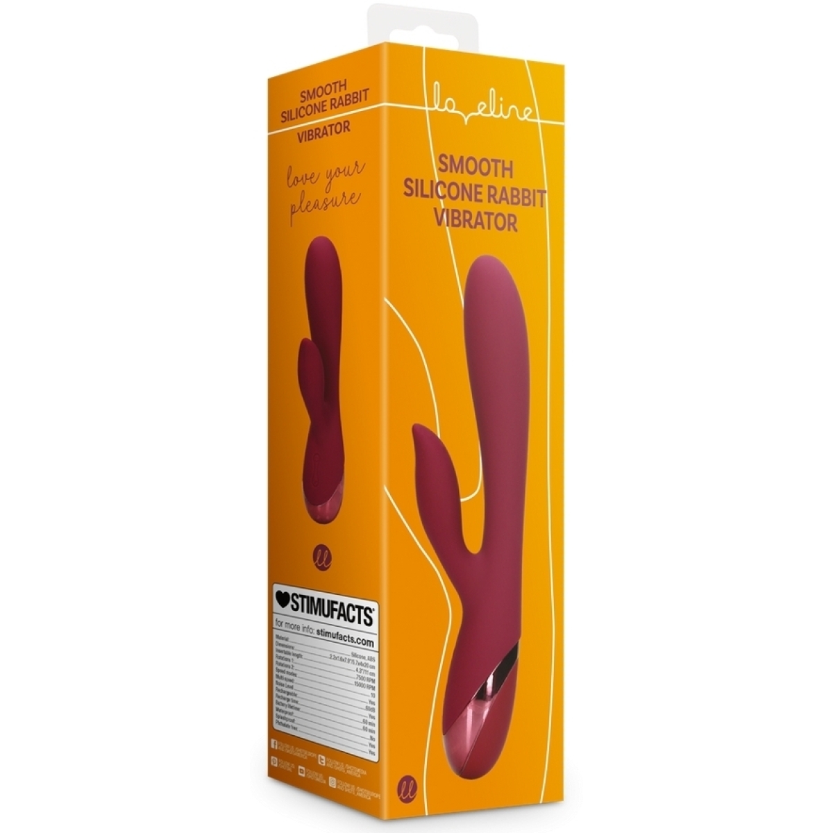 smooth silicone rabbit vibrator dark cherry 1
