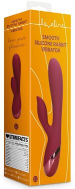 smooth silicone rabbit vibrator dark cherry 1