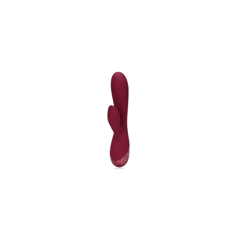 smooth silicone rabbit vibrator dark cherry 2
