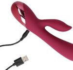 smooth silicone rabbit vibrator dark cherry 5
