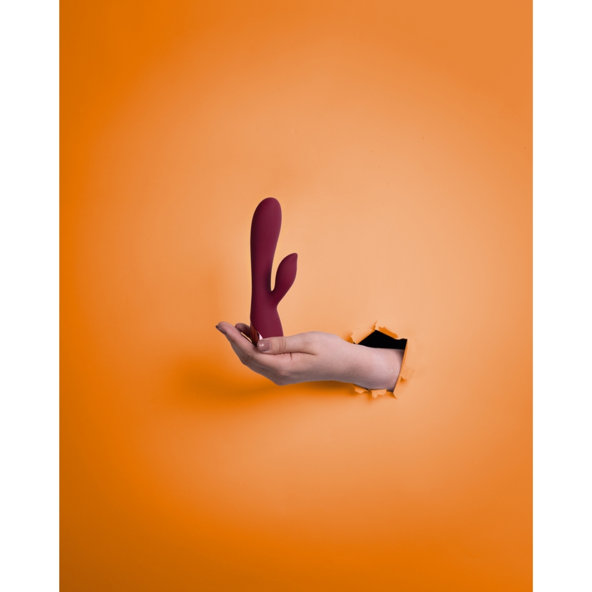 smooth silicone rabbit vibrator dark cherry 6