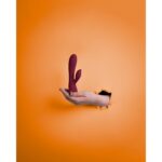smooth silicone rabbit vibrator dark cherry 6