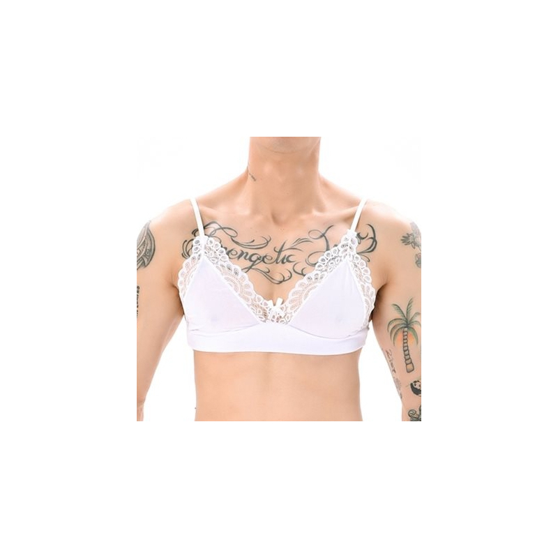 soutien gorge lace border blanc