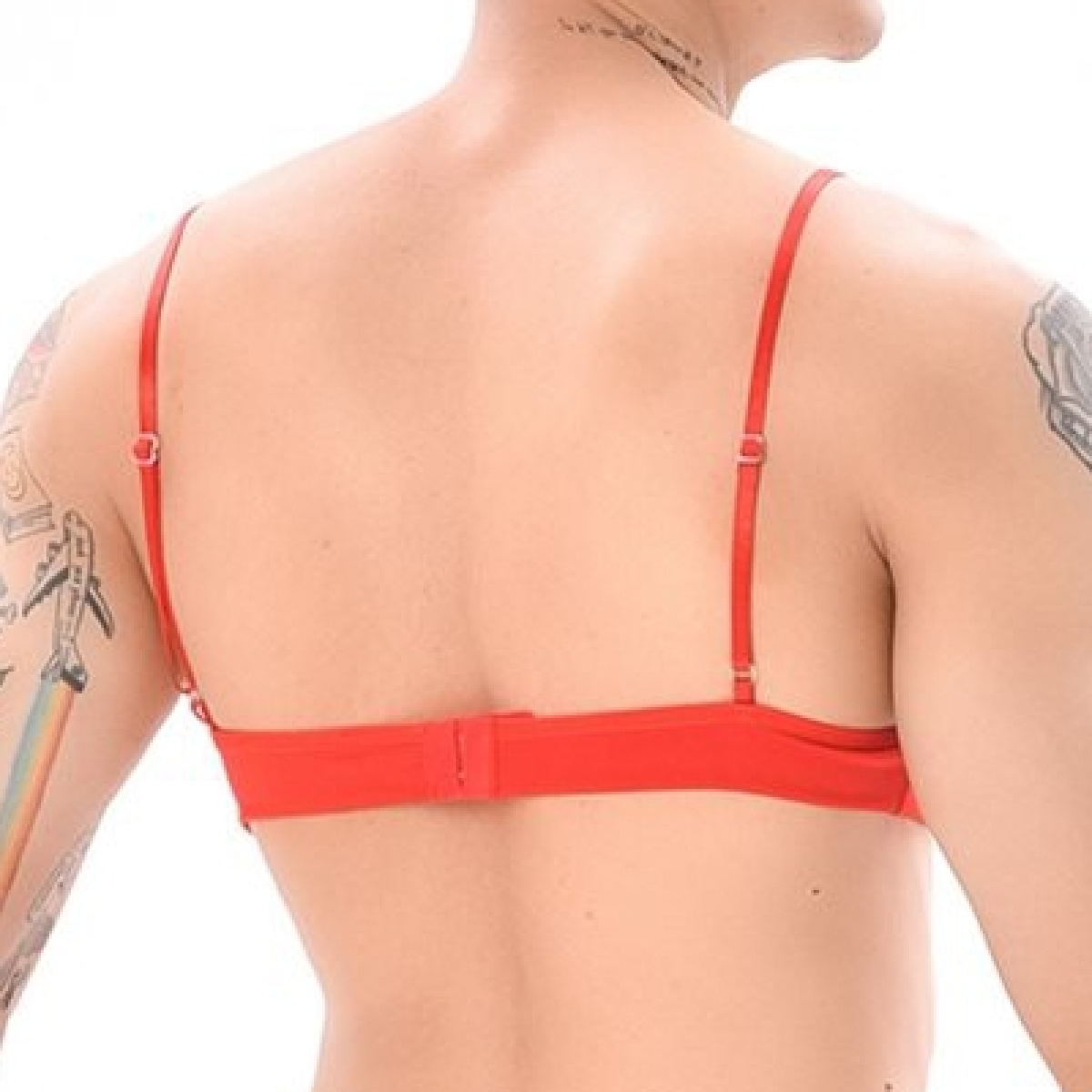 soutien gorge lace border rouge noir 2