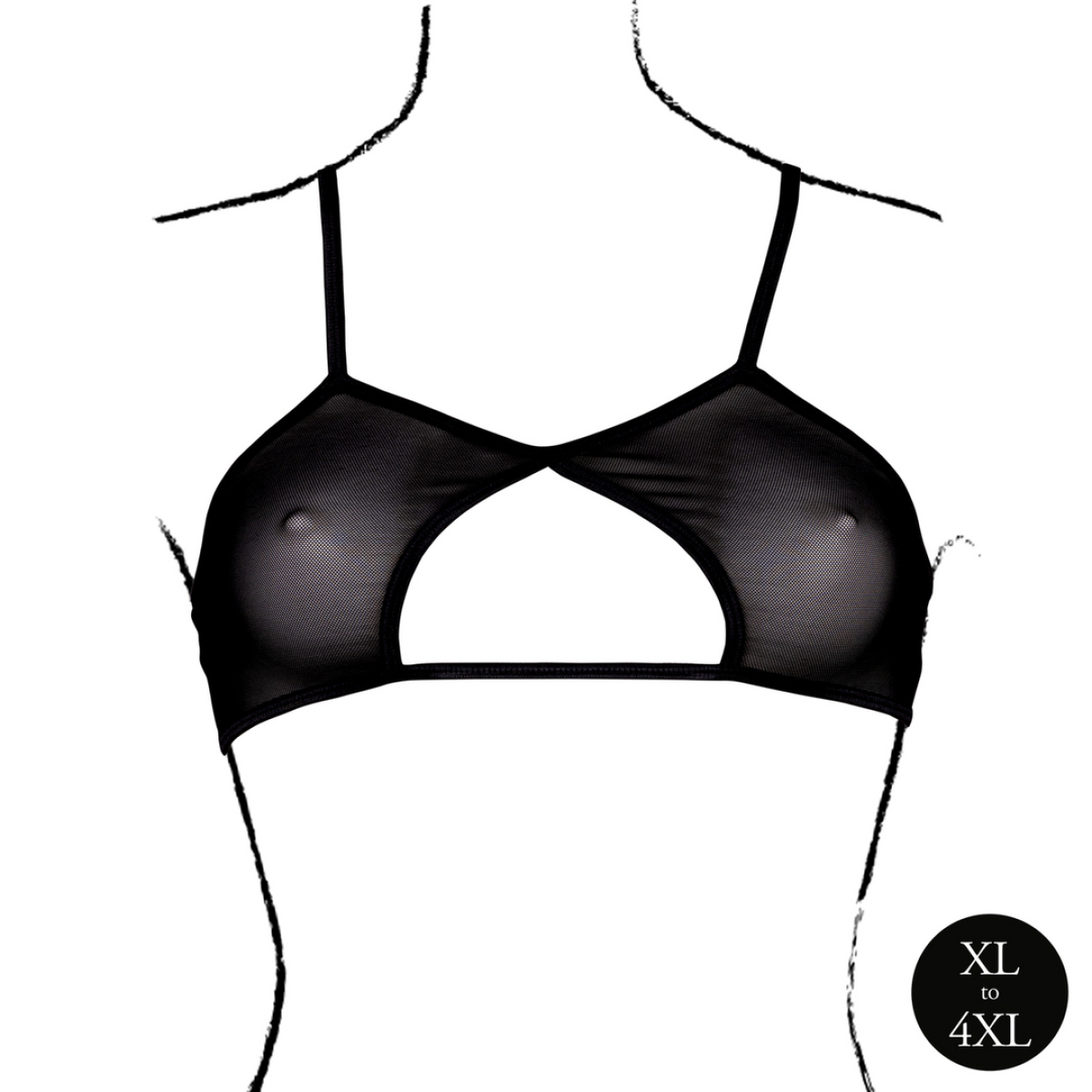 soutien gorge transparent grande taille bravia noir 4