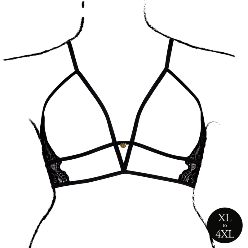 soutien gorge triangle ouvert grande taille charma noir 4